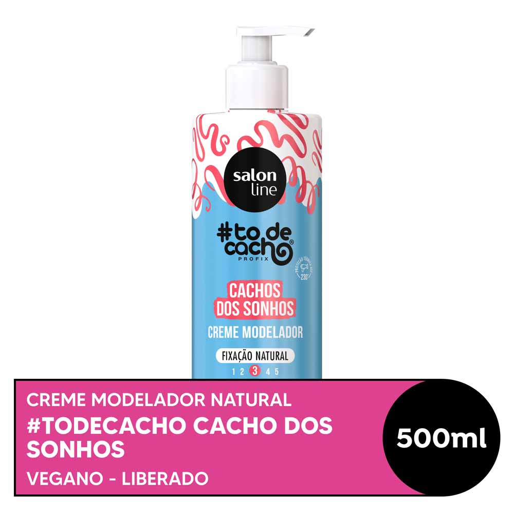 Salon Line #Todecacho Cachos Dos Sonhos Fixação Natural Creme Modelador